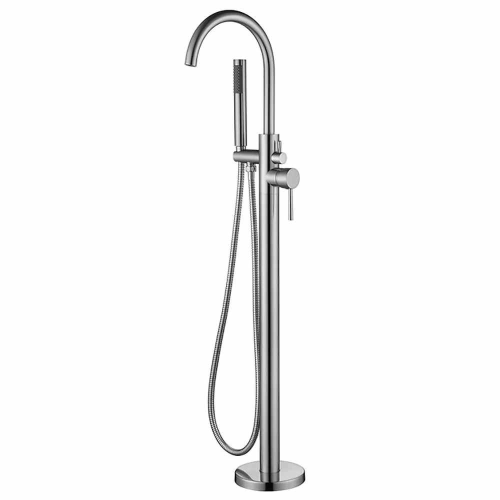 86H88 Freestanding Bath Mixer Brushed Nickel